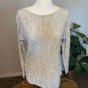 Eileen Fisher Cotton Linen Blend Long Sleeve Tunic